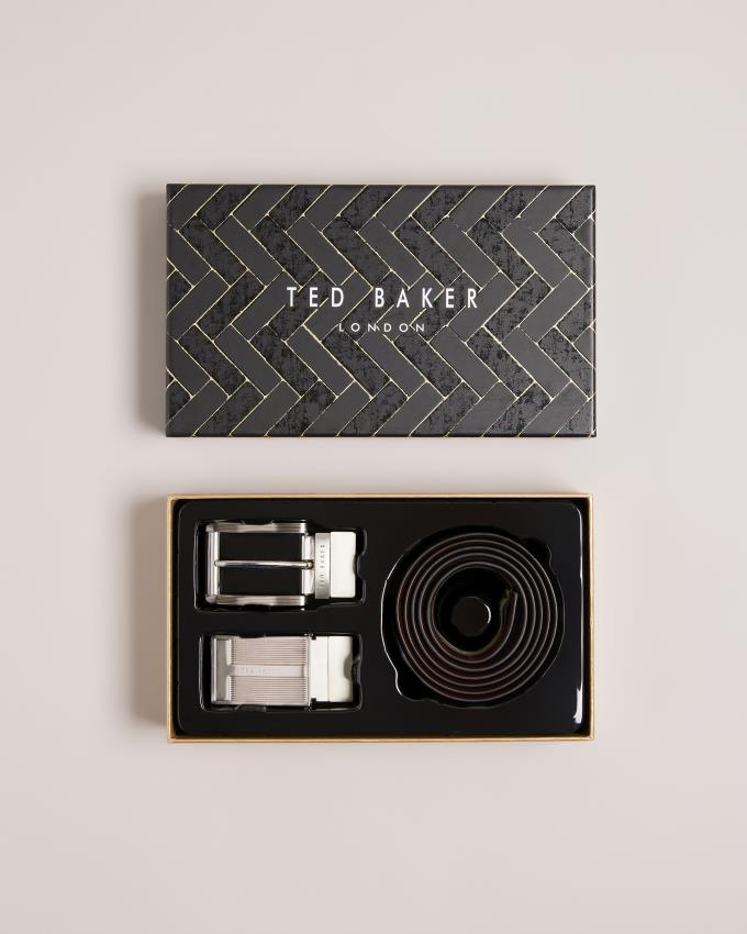 Ceinture Ted Baker Belt In A Box Noir Homme | VZL-50815659